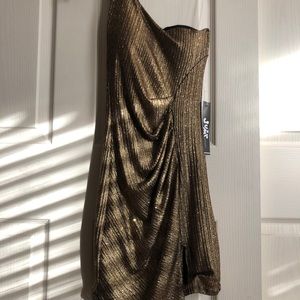 Jump one-shoulder glitter mini dress size 1-2